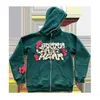 Herrtröjor tröjor harajuku satsar skummande tryck rock punk y2k zip up hoodie retro streetwear hip hop blixtlås huvtröja goth jacka j230818