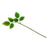 Decorative Flowers Green Leaves Stem Wire DIY Handmade Artifical Rose Stems Plant