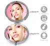 Compact Mirrors Mini Pocket Cosmetic makeup mirror Party Favors Christmas Gift Pearl Crystal Flower Foldable Magnifying Compact Mirror Makeup 230818