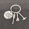 Keychains Lanyards Fashion I Love Dad Car Screwdriver Wrench Gadget Key Chain Father 39S Day Gift Keyring Chains Drop Delivery Smtnx
