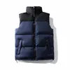 2023 Designer Mens Deep Blue Vest Black Coats Quality Casual Feather Outwear Double Zipper Warm Padded Jacket White Goose Down 935