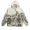 Felpa con cappuccio maschile 202222autumn e inverno New American Retro Anime Skull Hoodie Y2kfemale Models Gotico Coppia casual di High Street Felpa Hoo J230818