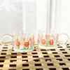 Bicchieri da vino graziosi tazze di latte in vetro bevitura bevanda prima frullata estetica estetica del latte coave caffè succo tasse taza regalo