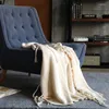 Cobertores regina luxo nórdico lã malha manta borla projetar decoração de casa sofá -cama de joelho de xale quente de xale quente