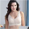 Bras Funklouz Mastectomy Bra Pocket 90C For Sile Breast Prosthesis Cancer Women Artificial Boobs Front Zipper Y200415 Drop Delivery Dhgqu