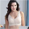 Bras Funklouz Mastectomy Bra Pocket 90C para Sile PROTHESIS DE PROMUTRIÇÃO DO Câncer Feminino Artificial Front Zipper Y200415 Drop Deliver