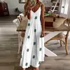 Casual Dresses Four Leaf Plaid Clover Sleeveless Dress Women's Women Long