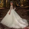 Robes de fille Robe de mariée pour enfants Performance Hosting Piano Gâteau sans manches Princess Trailer