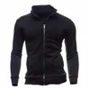 Sweats à capuche pour hommes Chic hommes Zip Up manteau décontracté hommes col montant sweats sans fermeture éclair pour homme sweat à capuche