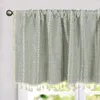 Curtain Boho Kitchen Curtains French Striped Farmhouse Vintage & Chic Cottage Tassel Short Cafe For Small Window Bathroom Decor