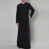 Roupas étnicas Restas de homens muçulmanos vestido de oração islâmica solta camisa longa com zíper Arábia Saudita Eid al-Fitr