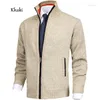 Men's Sweaters Fashionable Cardigan Coat For Men Large Size Solid Color Cotton Jacket Autumn/Winter 2024 Update Stand Collar Fashion Sweater