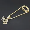 hiphop marque tendance pour hommes avec diamant incrusté de strass collier femme marque militaire lettre pendentif personnalisé hip-hop simple et personnalisable