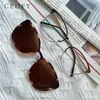 Fashion Sunglasses Frames Ceofy Women Stylish Metal Glasses Frame Optical Myopia Prescription Sun Clip On Polarized Eyeglasses Frame Arrival 230818