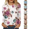 Women's Hoodies Crew Neck Sweatshirt Vintage Top Long Sleeve Floral Print 3x Tunic Tops For Women Layering