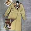 Womens Windbreaker Designer Jackets Winter Trench Coats Fashion Button Lattice Classic Style Lady Long Coat with Belt High Quality Jacketstop