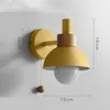 Wall Lamp Nordic Wood Led Macarons Lights For Bedroom Bedside Bathroom Modern Mirror Home Lighting Fixtures Luminaire