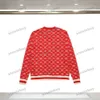 Xinxinbuy Men Women Designer Sweatshirt Bloembrief Jacquard Sweater Geel Zwart Wit Rode XS-XL