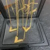 Złoty złoty w kształcie V-Shape łańcuch Naszyjnik luksusowa bransoletka podwójna kolczyki kobiety
