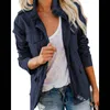 Multicolor 2023 Autumn Winter Women's Cotton Jackets Stand Collar dragkedja fickor Slim Women's Coats BKJ23002