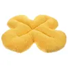 Pillow Four Leaf Furry Hugging Toy Throw For Couch Shamrock Cartoon Home