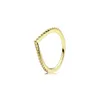 925 Silber Frauen passen Pandora Ring Original Herzkronen Mode Ringe Gold plattiert Zirkon glitzern Prinzessin Wishbone