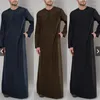 Roupas étnicas Restas de homens muçulmanos vestido de oração islâmica solta camisa longa com zíper Arábia Saudita Eid al-Fitr