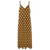 Casual Dresses Chocolate Brown With White Polka Dots Sleeveless Dress Clothing Aesthetic