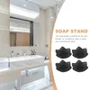 Bath Accessory Set 4 Pcs Soap Storage Holder Shower Stand Bathroom Supply Container Silica Gel Tray