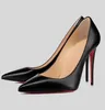 Originele doos Vrouwen Designer Red-Bottoms Dress Shoes High Heels Dames Luxurys Patent Leather Pumps Lady Wedding 6 8 10 12 cm hak