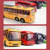 Diecast Model Car 130 Rc Bus Electric Remote Control Car with Light Tour Bus School City Model 27Mhz Radio Controlled Machine Toys for Boys Kids 230818