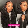 Deep Wave 13x6 HD Lace Frontal Wig Human Hair Transparent 220% Density Curly Water Wave Lace Front Human Hair Wig Preplumed on Sale 30"