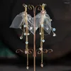 Naszyjne kolczyki Zestaw Pearl Crown Pałąk z frędzlami elegancki lekki na ślub 15 x cm dziesięć