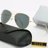 2020 Nieuwe luxe gepolariseerde zonnebril Men Women Pilot Zonnebril UV400 Eyewear Bril Glazen metalen frame Polaroid lens met Cases Rtzhzrj