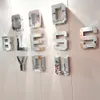 Decorative Objects Figurines 20cm Disco Letter Home Decor Wedding Decoration Numbers For House Wall Mirror Decor Room Decor Aesthetic Disco Ball Decoration 230818