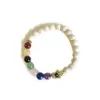 Strand 5pcs bracelet de perles de pierre turquoise colorée pour les femmes bracelet rond de 8 mm