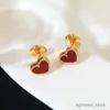 سحر أقراط New Rose Gold Red Action للنساء الحلو والبسيط هدايا المجوهرات الفاخرة R230819