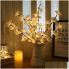 Decorative Flowers Wreaths Phalaenopsis Tree Branch Light Floral Lights Home Christmas Party Garden Decor Led Bb Fake Srn Drop Deliv Dhvcd