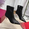 Luxury designer shoes, high heels, ankle boots, high heels, short platforms, party dresses, pointed stiletto heels, anti slip boots, autumn and winter versatile boots