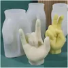 Hantverksverktyg Sile Candle Molds Gest Finger Mod Creative Per 3D Making Kit för Cake Home Decoration O7L2 Drop Delivery Garden Arts Cr Dhu7G