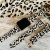For Apple Watch strap Small waist leopard print real leather ultra strap apple IWatch 1~8se strap38/40/41mm/42/44/45mm Watch Strap Band