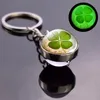 Key Rings Luminous Clover Keychain Glowing Crystal Ball Chain St Patricks Day Gifts Irish Pendant Jewelry Chains Drop Delivery Smtxu