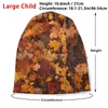 Berets Fall Foliage Beanies Knit Hat Autumn Leaves October Forest Brown Many Model Structure Background Texture Brimless