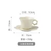 Muggar 2st Creative Sun Flower Type Coffee Milk Mug Saucer Set Korean Heart Color Glaze Simple Afternoon Tea Breakfast Cup Par Gift