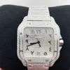 Hip Hop Diamond Watch Round Cut All Diake Dostosuj naturalny ręcznie robiony diamentowy zegarek z M9Y501SGI