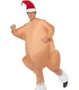 Costume di tacchino arrosto gonfiabile pollo di Halloween per adulti abbigliamento da mascotte di fantasia natalizi gonfiabili