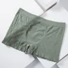 Cuecas elásticas da cintura média padrão de cor sólida algodão calcinha sem costura calcinha de nylon boxer de boxe respirável