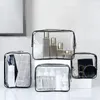Duffel -tassen 4 stks/ingesteld voor reis badkamer Clear PVC herbruikbare grote capaciteit make -up case cosmetische gag waterdichte draagbare toilettas