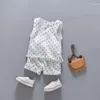 衣類セット夏の幼児の男の子セットキッズ服をセットコットンボーイズ服の服の服を着たTシャツショーツ2 PCSスーツ子供