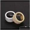 Band Rings Size 612 Men Women Engagement Iced Out 4 Rows Cz Gold Sier Love Diamond Luxury Nice Gift 7Uwl2 Rgcdz Drop Delivery Jewelry Dhdmq